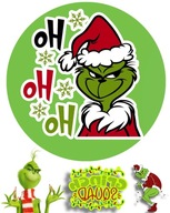 GRINCH Koláčová oblátka Kruhové znaky Potlač cukru A4 GRINCH Koláčová oblátka Kruhové znaky Potlač cukru A4