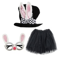 Súprava kostýmov Bunny Cylinder Klobúk Bunny Súprava kostýmov Bunny Cylinder Klobúk Bunny