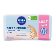 Nivea Baby Soft & Cream biodegradovateľné obrúsky 4x57 ks Nivea Baby Soft & Cream biodegradovateľné obrúsky 4x57 ks