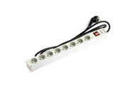 19'' predlžovací kábel, 8 zásuviek, 2m vypínač 19'' predlžovací kábel, 8 zásuviek, 2m vypínač