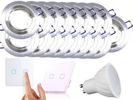 Sada LED stropných svietidiel 17x + vypínač + žiarovky Sada LED stropných svietidiel 17x + vypínač + žiarovky
