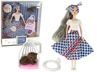 Detská bábika Emily Grey Hair Kitty Hojdačka Detská bábika Emily Grey Hair Kitty Hojdačka