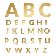 Abecedný banner PÍSMENA A - Z, zlatý, 14 cm, 63 ks, nápis na fotostenu Abecedný banner PÍSMENA A - Z, zlatý, 14 cm, 63 ks, nápis na fotostenu