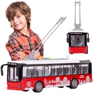 AUTOBUS OTVÁRANIE DVERÍ ZVUKY LED SVETLÁ TROLEJ BUS pantograf pohonu AUTOBUS OTVÁRANIE DVERÍ ZVUKY LED SVETLÁ TROLEJ BUS pantograf pohonu