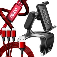 DRŽIAK NA DRŽIAK TELEFÓNU V AUTOMOBILE + KÁBEL 3 V 1 DRŽIAK NA DRŽIAK TELEFÓNU V AUTOMOBILE + KÁBEL 3 V 1