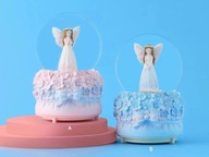 Krištáľový snehový glóbus Modliaci sa anjel -15 cm Krištáľový snehový glóbus Modliaci sa anjel -15 cm