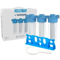 Wessper 1" 3-stupňový vodný filter pre celý dom + predfiltračné vložky Wessper 1" 3-stupňový vodný filter pre celý dom + predfiltračné vložky