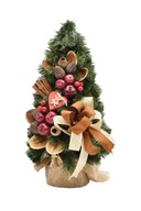 Umelý kužeľový vianočný stromček Zdobený perník 40cm