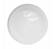 Biele plastové taniere 22 cm, opakovane použiteľné, 100 ks