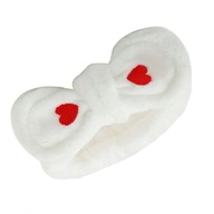 Kozmetická čelenka Hearts White OPK11B Kozmetická čelenka Hearts White OPK11B