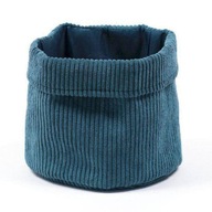 Manšestrový úložný košík Ø 21 cm NAVY Manšestrový úložný košík Ø 21 cm NAVY
