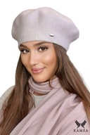 DÁMSKY BERET - vzor houndstooth - ružový - ARKADIA DÁMSKY BERET - vzor houndstooth - ružový - ARKADIA