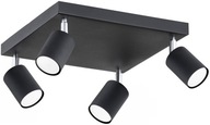 Stropné svietidlo Luster stropné trubice Kovové bodové LED GU10 čierne Stropné svietidlo Luster stropné trubice Kovové bodové LED GU10 čierne