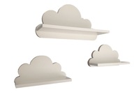 Veľmi pevná súprava Cloud Shelves 3 ks AKCIA 3x nástenná polica Cloud