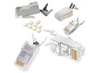 RJ45 zástrčka cat6 cat7 priechod cez sito ext. 10 ks RJ45 zástrčka cat6 cat7 priechod cez sito ext. 10 ks