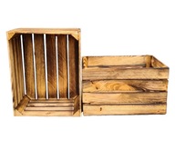 PALOVANÁ DREVENÁ BOX Boxy Vintage Look PALOVANÁ DREVENÁ BOX Boxy Vintage Look