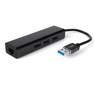 Multiport USB na 3 USB + RJ45 SPU-M06 čierny Multiport USB na 3 USB + RJ45 SPU-M06 čierny