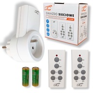 Diaľkovo ovládaná elektrická zásuvka + 2x diaľkové ovládanie, dosah 30m Diaľkovo ovládaná elektrická zásuvka + 2x diaľkové ovládanie, dosah 30m
