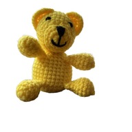 Háčkovaný maskot malý medveď farieb RUČNÁ Háčkovaný maskot malý medveď farieb RUČNÁ