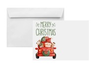 Biele vianočné obálky s automatickou potlačou Christmas C6 HK - 25 ks.