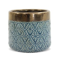 Elegantný tyrkysový kvetináč značky Agso, Ø14 cm Elegantný tyrkysový kvetináč značky Agso, Ø14 cm