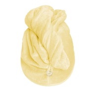 Vlasový turban, žltá velúrová osuška