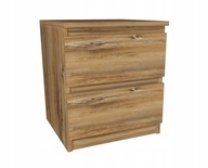 Retro drevený nočný stolík 45x45cm 2 zásuvky