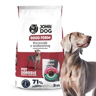 John Dog suché krmivo veľký pes kurací vôl 3kg