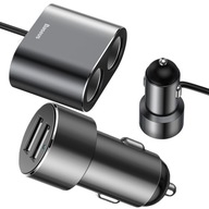 BASEUS HUB SPLITTER 2X USB 3.1A 17W 2X ZÁSUVKA 80W ČIERNA BASEUS HUB SPLITTER 2X USB 3.1A 17W 2X ZÁSUVKA 80W ČIERNA