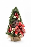 Umelý kužeľový vianočný stromček zdobený Natale 40cm
