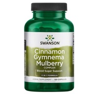 SWANSON CINNAMON COMPLEX GYMNEMA MULBERRY 120 ČIAPOK.