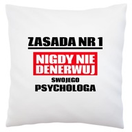 Neobťažujte svojho psychológa Biely vankúš Neobťažujte svojho psychológa Biely vankúš
