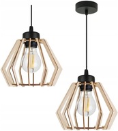 Stropné závesné svietidlo, DREVENÉ, tienidlo z preglejky, Zwis 1, Luster Led E27 Stropné závesné svietidlo, DREVENÉ, tienidlo z preglejky, Zwis 1, Luster Led E27
