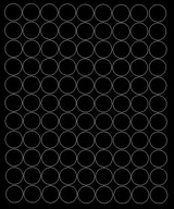Nálepky bodky kruhy kruhy bodky 4cm čierne 99ks