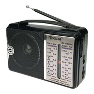 Čierne sieťové a batériové FM AM kuchynské rádio