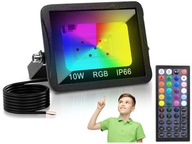 Farebné halogénové LED RGB 10W svetlomet na stenu, fasádu, fasádu + diaľkové ovládanie Farebné halogénové LED RGB 10W svetlomet na stenu, fasádu, fasádu + diaľkové ovládanie