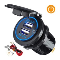 Čierny štýl Dva 2.1A porty Aileap Quick Charge 3.0 Čierny štýl Dva 2.1A porty Aileap Quick Charge 3.0