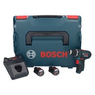 Vŕtačka a skrutkovač Bosch GSR12V-15 v kufríku L-boxx + 2 x 2 Ah batérie s nabíjačkou