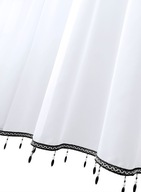 Hotový voálový záves s ozdobnou páskou a čiernymi korálkami, 400x180 cm Hotový voálový záves s ozdobnou páskou a čiernymi korálkami, 400x180 cm