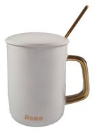 Porcelánový hrnček s vrchnákom a lyžičkou, 400 ml, kolekcia Black & White Porcelánový hrnček s vrchnákom a lyžičkou, 400 ml, kolekcia Black & White