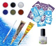 TATTOO Kit Glitter Henna Stencils Lepidlo č.1 pre chlapcov TATTOO Kit Glitter Henna Stencils Lepidlo č.1 pre chlapcov