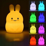 Soft Touch Nočná lampa pre deti, farebná silikónová RGB LED dióda Rabbit Soft Touch Nočná lampa pre deti, farebná silikónová RGB LED dióda Rabbit