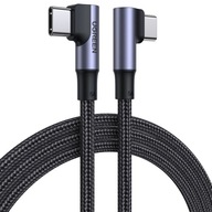 UGREEN Silný rýchly USB - C na USB - C kábel / kábel pravý uhol 5A 100W 1m UGREEN Silný rýchly USB - C na USB - C kábel / kábel pravý uhol 5A 100W 1m