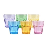 FAREBNÉ nízke poháre na džúsové nápoje Set 6x280 ml Leštiaci výrobok FAREBNÉ nízke poháre na džúsové nápoje Set 6x280 ml Leštiaci výrobok