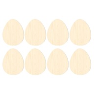8ks DIY veľkonočné vajíčka Prázdne drevené ozdoby
