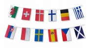 Vlajková retiazka girlanda 24 Vlajok Európy 12,8 fifa
