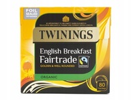 TWININGS anglické raňajky Fairtrade organické 80 tb
