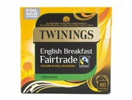TWININGS anglické raňajky Fairtrade organické 80 tb TWININGS anglické raňajky Fairtrade organické 80 tb
