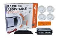 Parkovací asistent AUTOMAX biely s displejom, Parkovací asistent AUTOMAX biely s displejom,