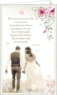 Romantická svadobná karta pre novomanželov SAB24
